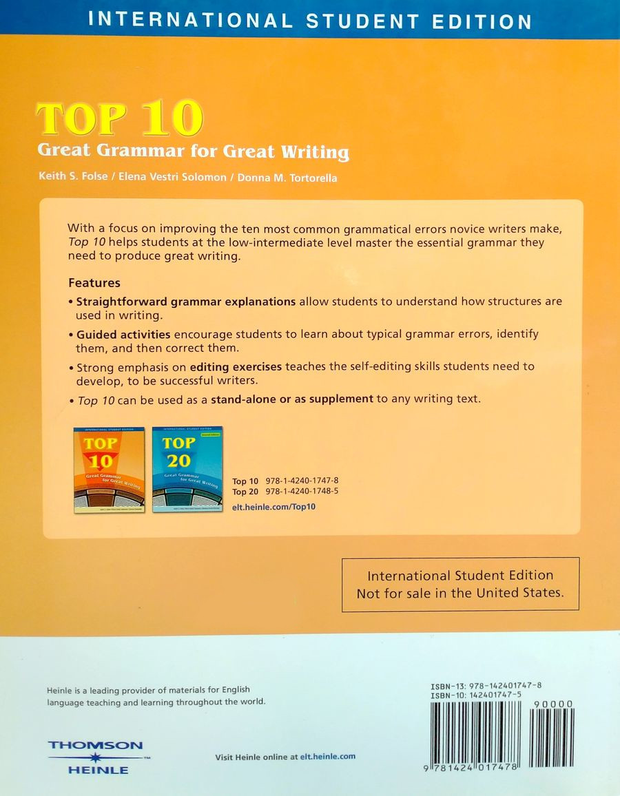 Top 10 Great Grammar For Great Writing купить недорого в интернет-магазине  - RELOD | ISBN 9781424017478