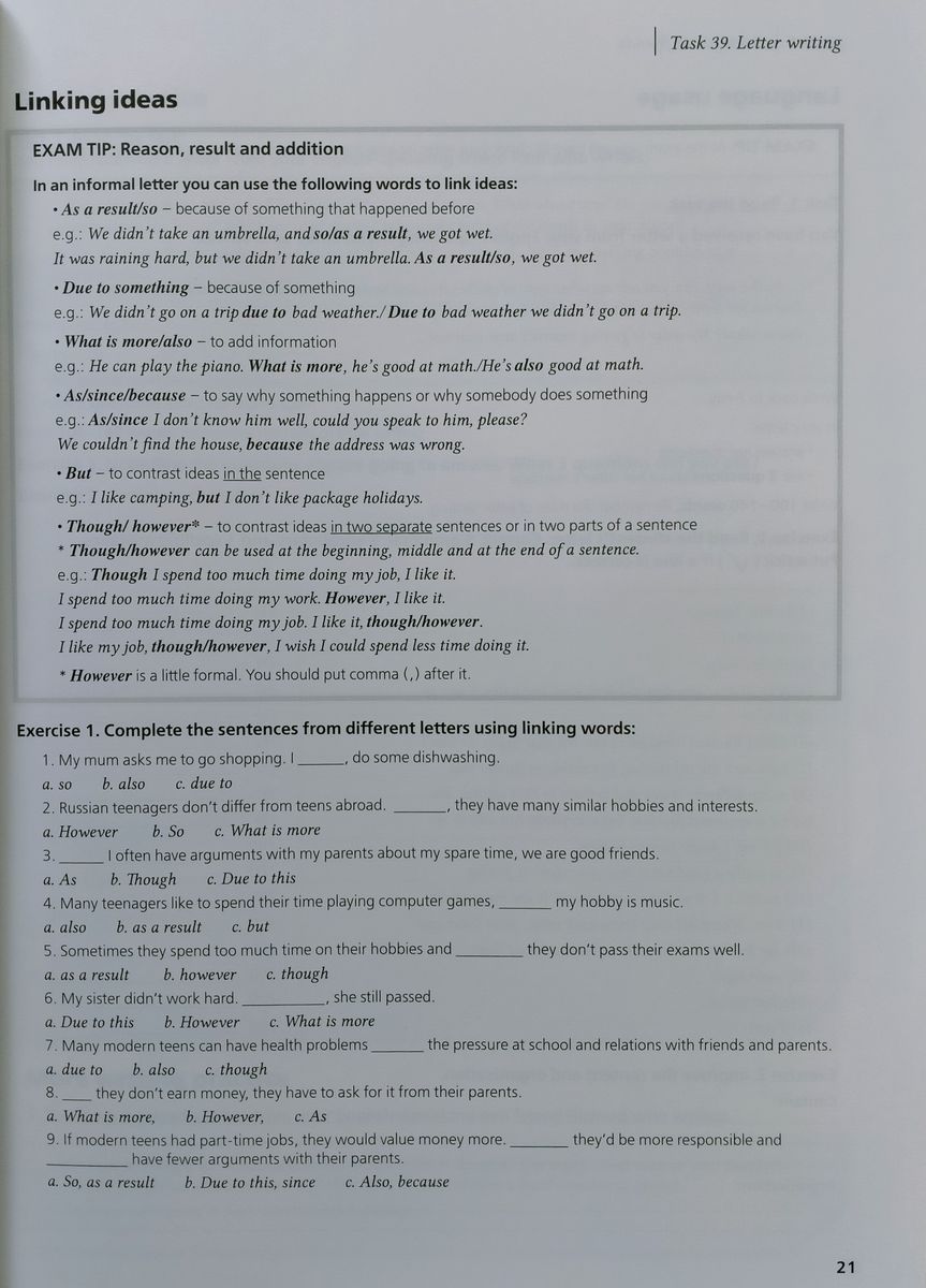 Russian State Exam Writing tasks 39-40 Student's Book