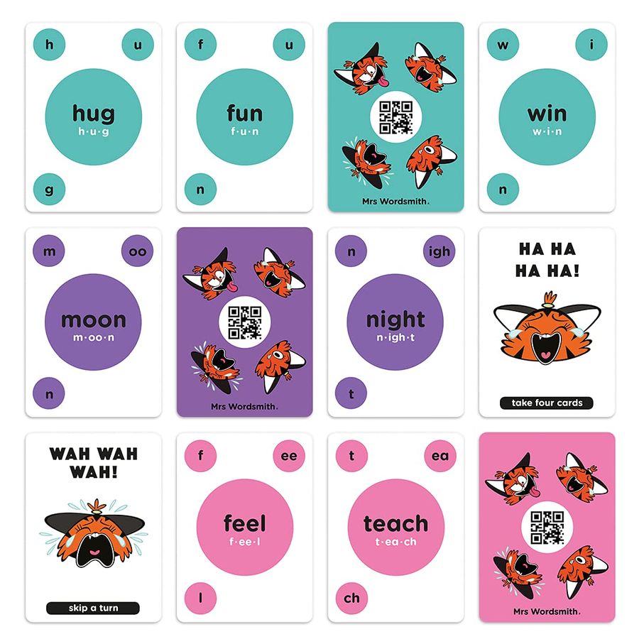 Mrs Wordsmith Phonics Blah Blah Blah Ages 4-7 (Early Years and Key Stage 1) Card Game