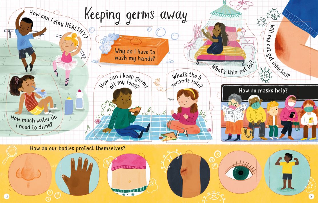 Usborne Lift-the-Flap Questions and Answers about Germs