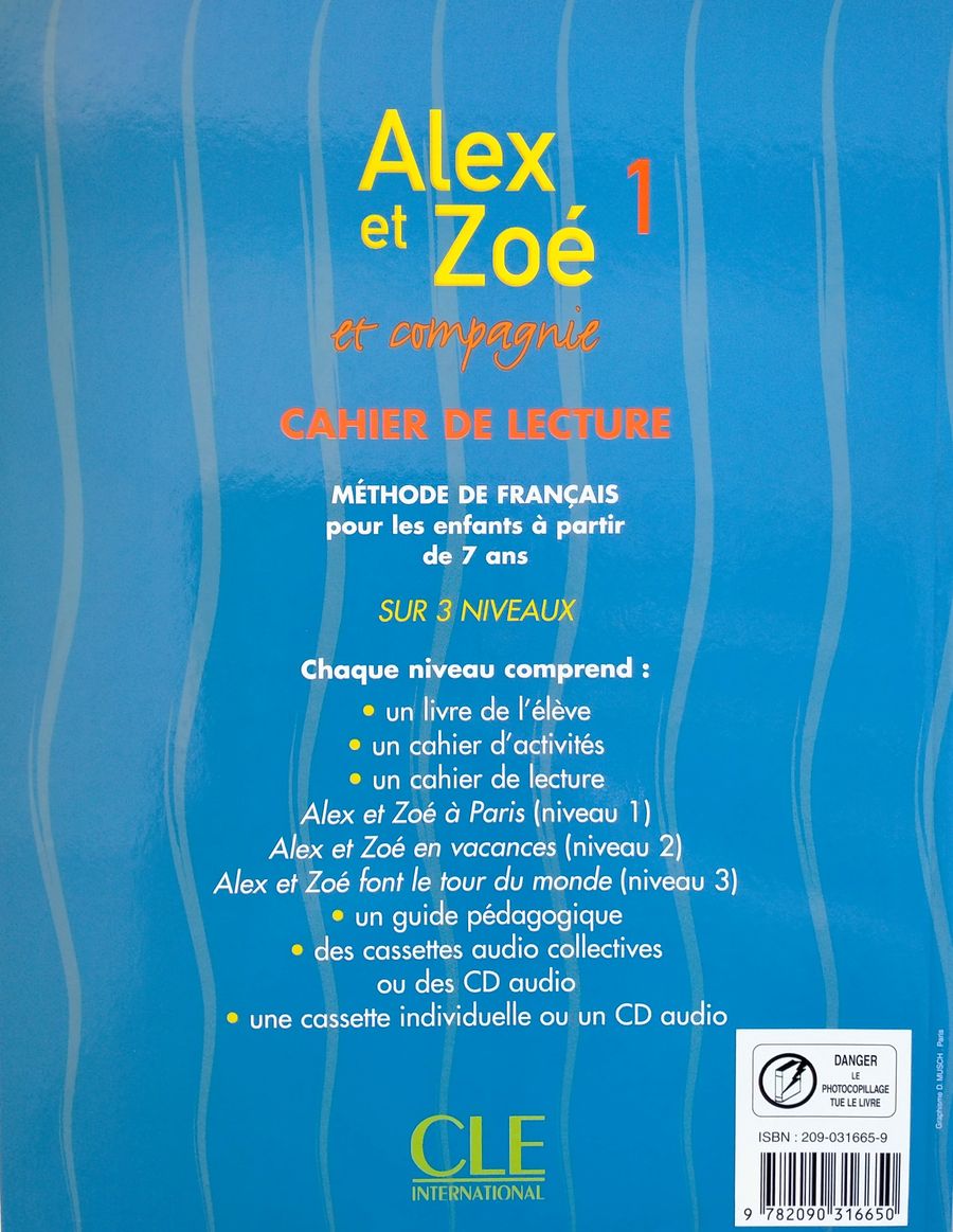 Alex et Zoe 1 a Paris Cahier de Lecture