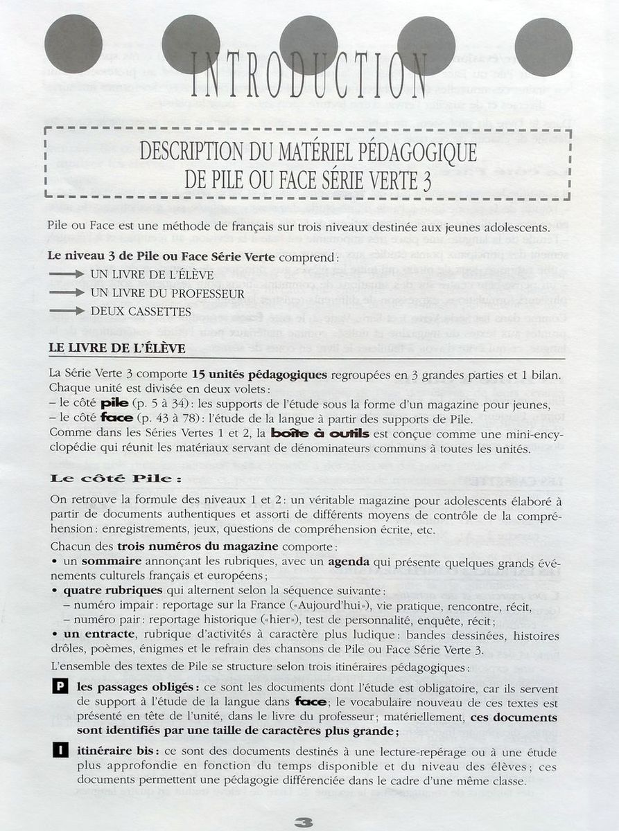 Pile ou Face 3 Livre de Professeur