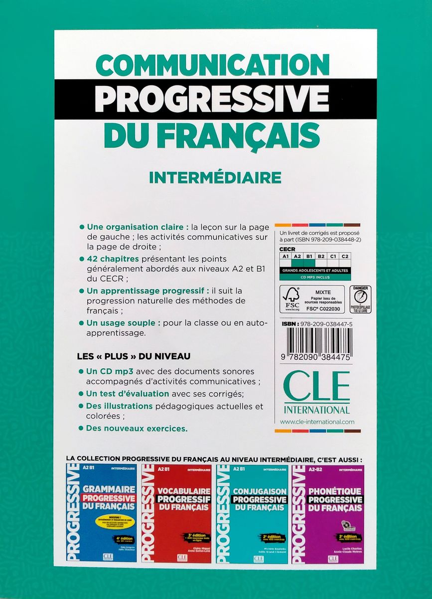 Communication Progressive du Francais 2eme edition Intermediaire A2-B1 Livre + CD Audio