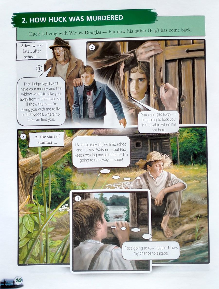 Illustrated Readers 3 The Adventures of Huckleberry Finn with CD