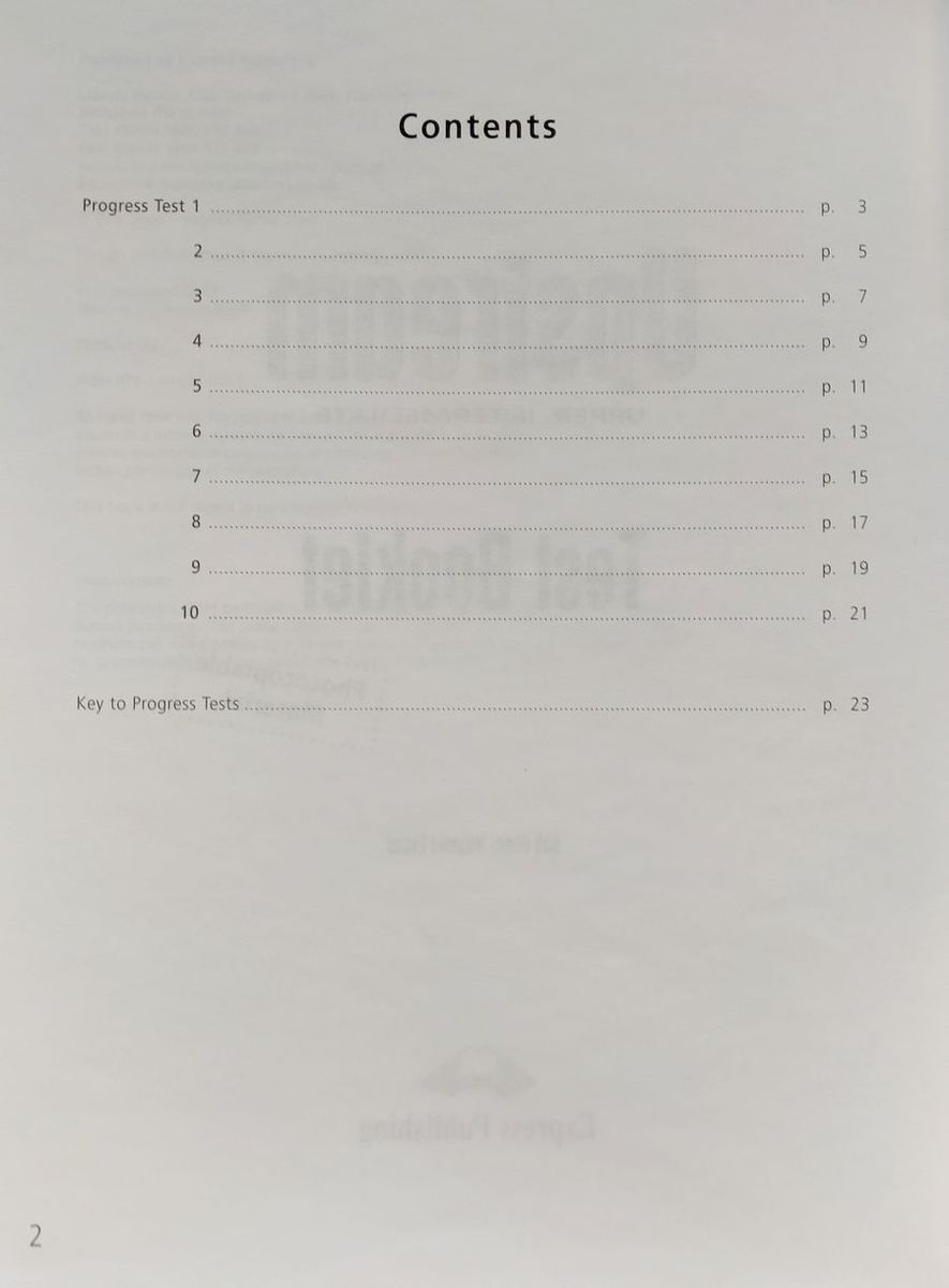 Upstream B2+ Upper-Intermediate Test Booklet with Key