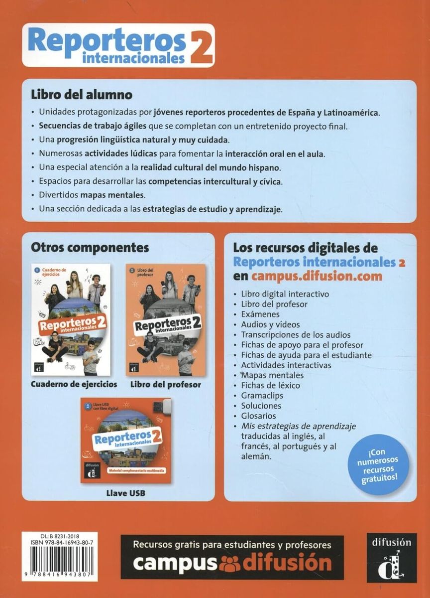 Reporteros Internacionales 2 Libro del alumno + CD