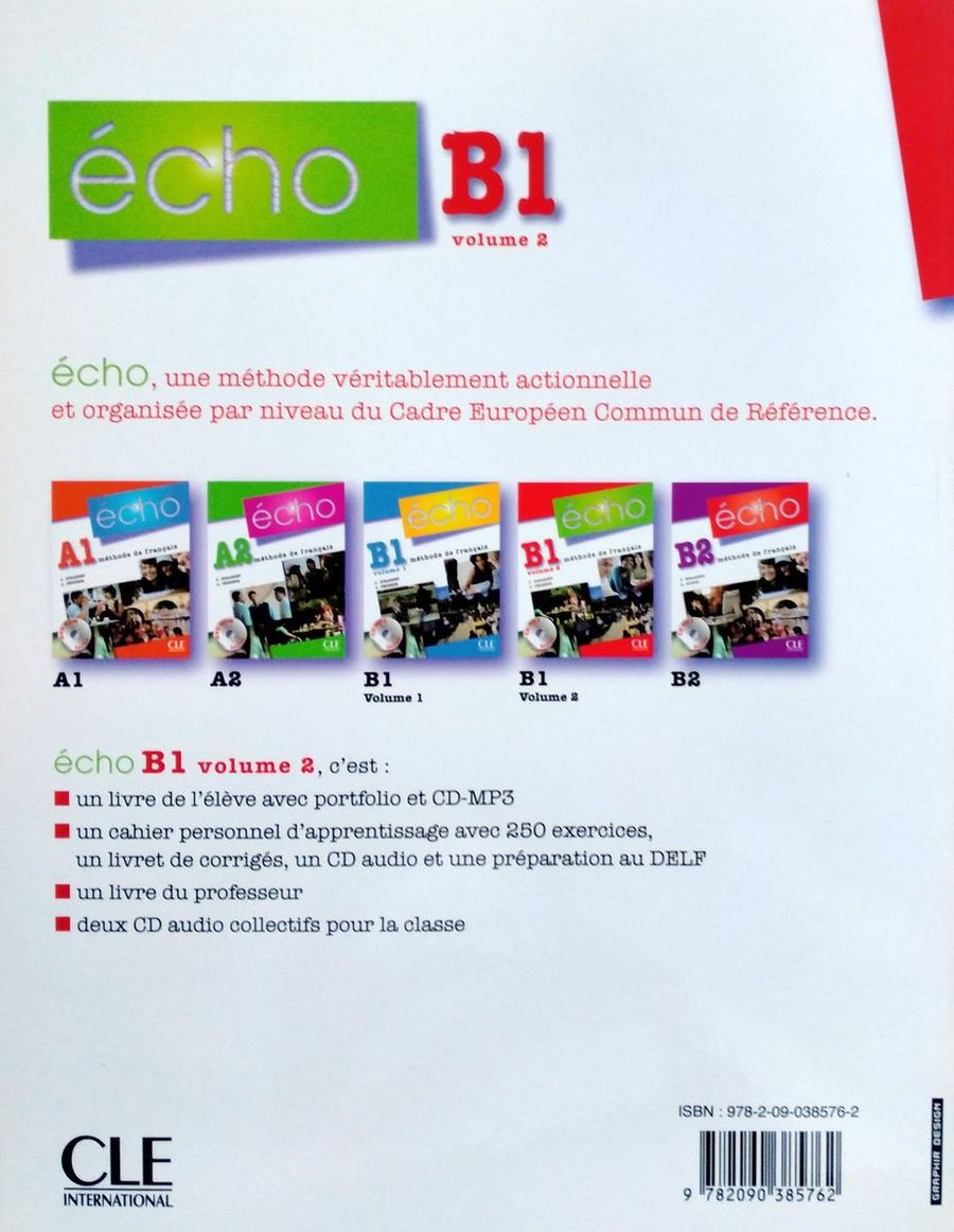 Echo Novelle edition B1.2 Cahier d'exercices + CD audio