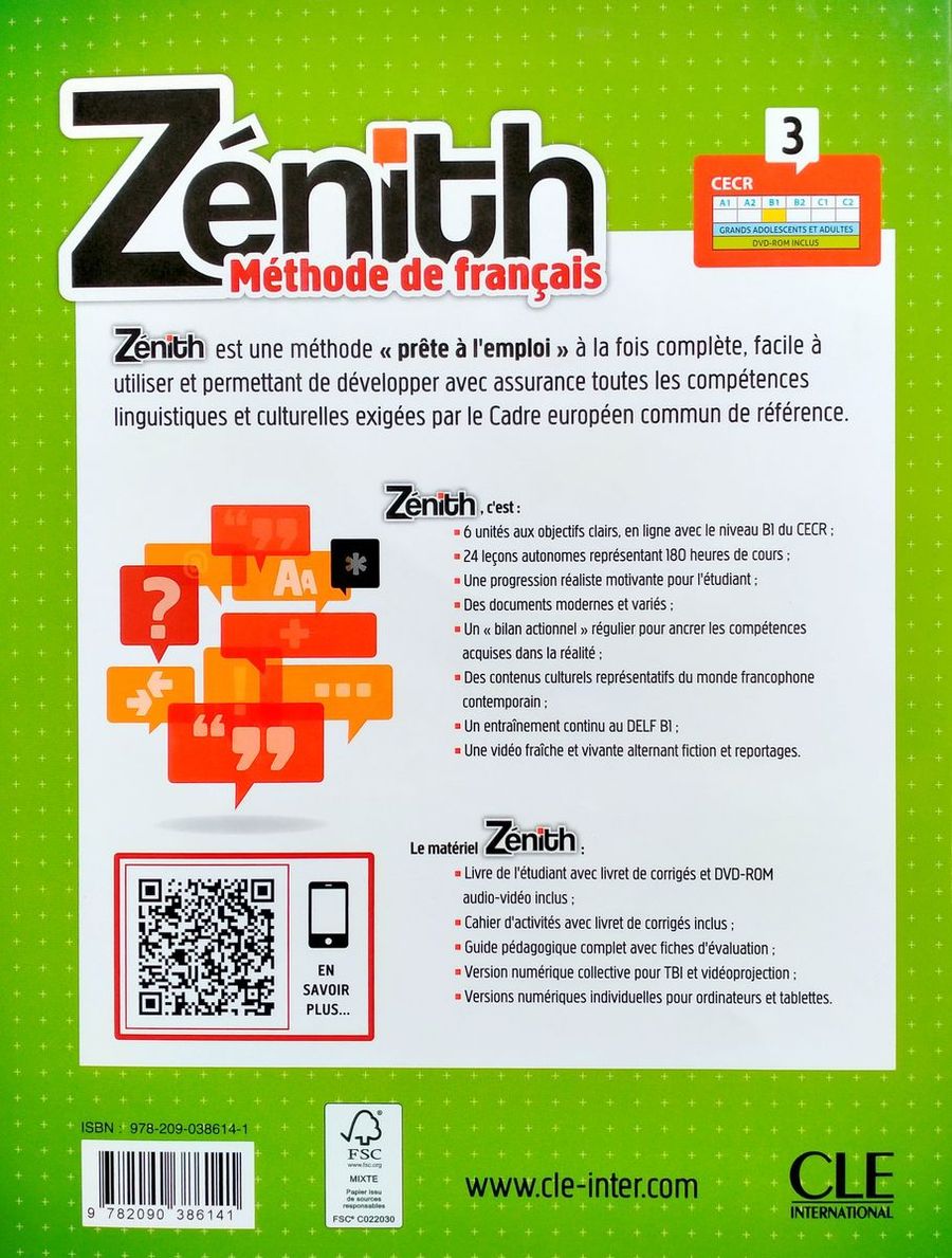 Zenith 3 Livre de l'eleve + DVD-ROM