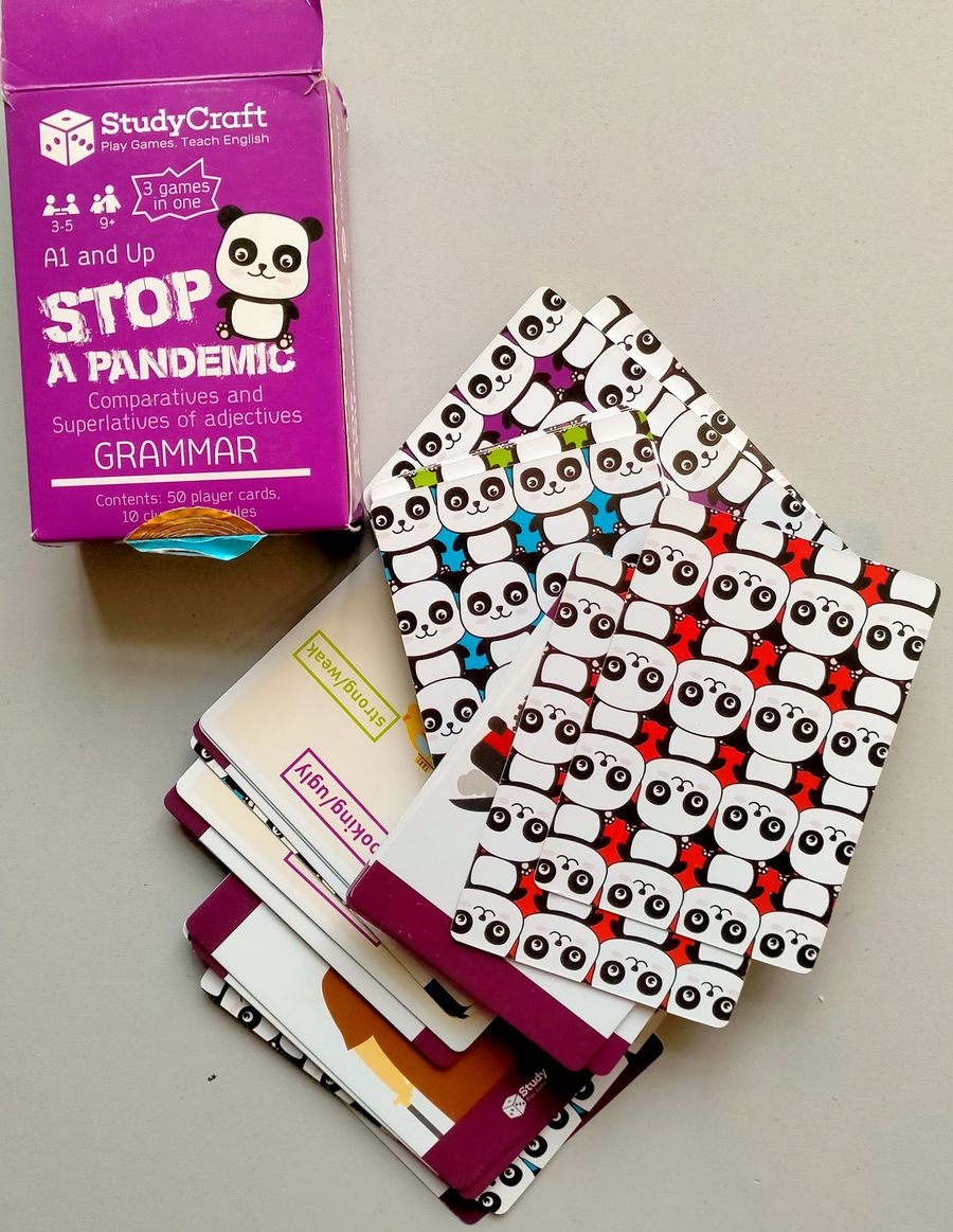 Карточная игра Stop a Pandemic Card Game to Practice Comparatives and Superlatives of adjectives