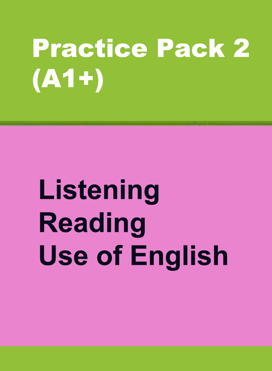 Сборник онлайн-тестов по английскому языку Practice Pack 2 (A1+) Listening, Reading, Use of English