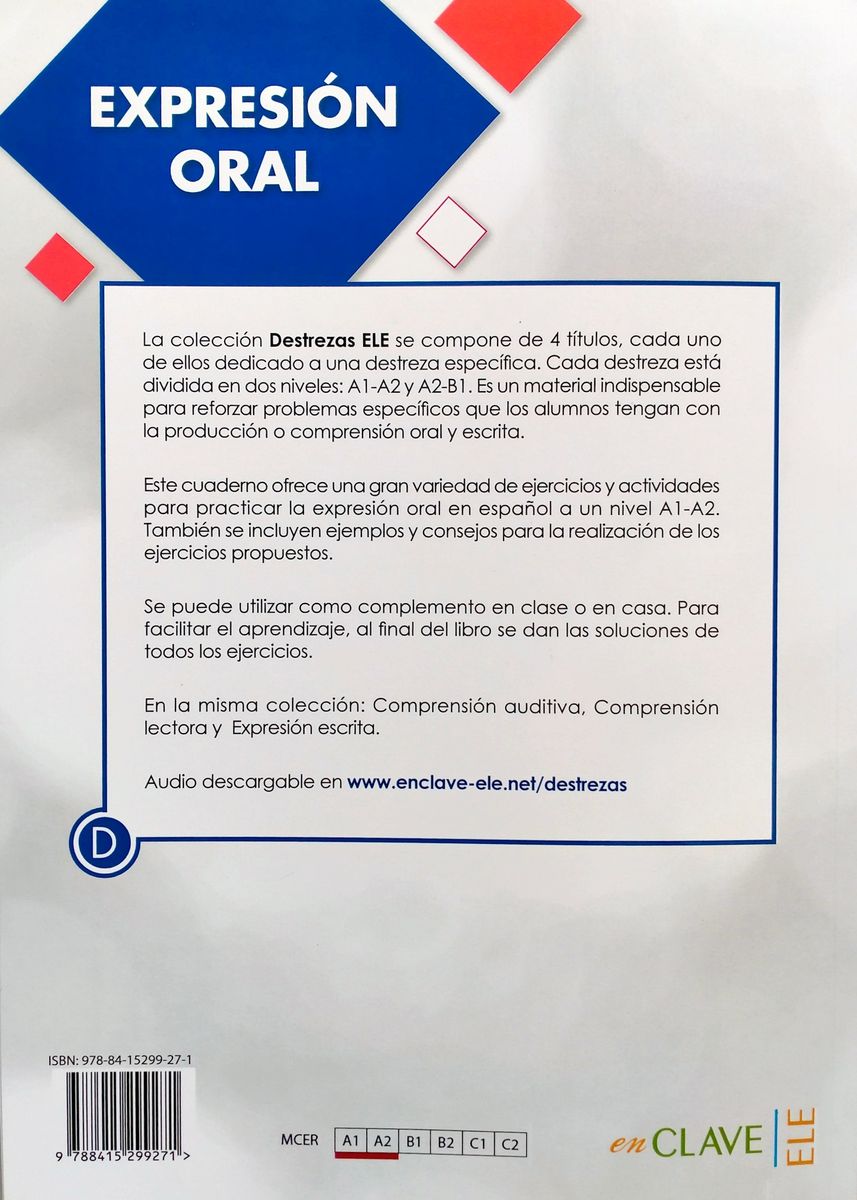 Destrezas ELE A1-A2 Expresion oral + audio descargable