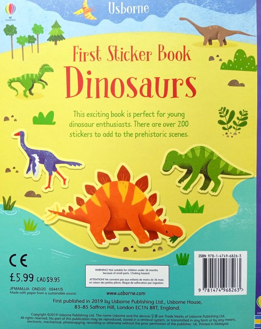 First Sticker Book Dinosaurs