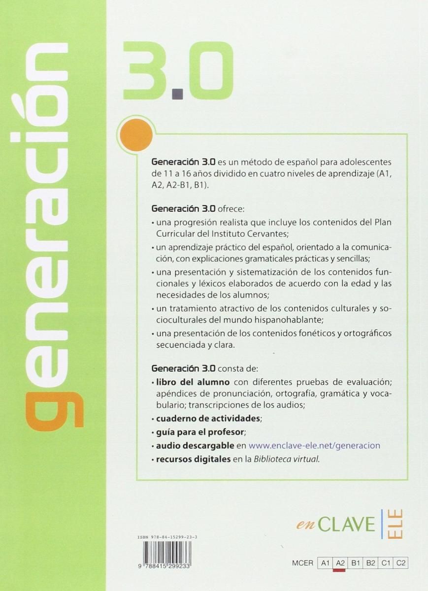 Generacion 3.0 A2 Cuaderno de Actividades + Audio Descargable