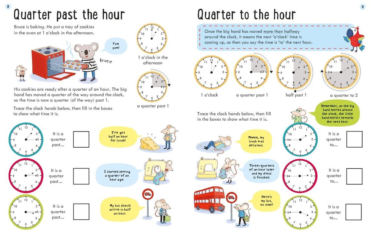 Usborne Workbooks Telling the Time Age 7-8