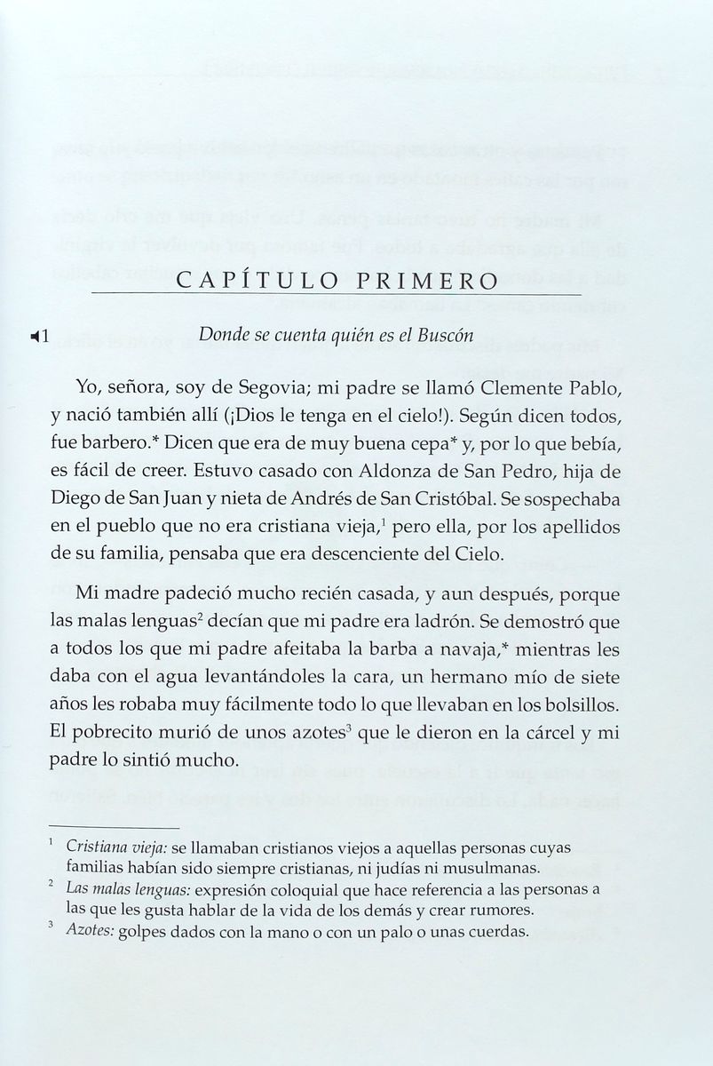 Literatura hispanica de Facil Lectura El Buscon + Audio