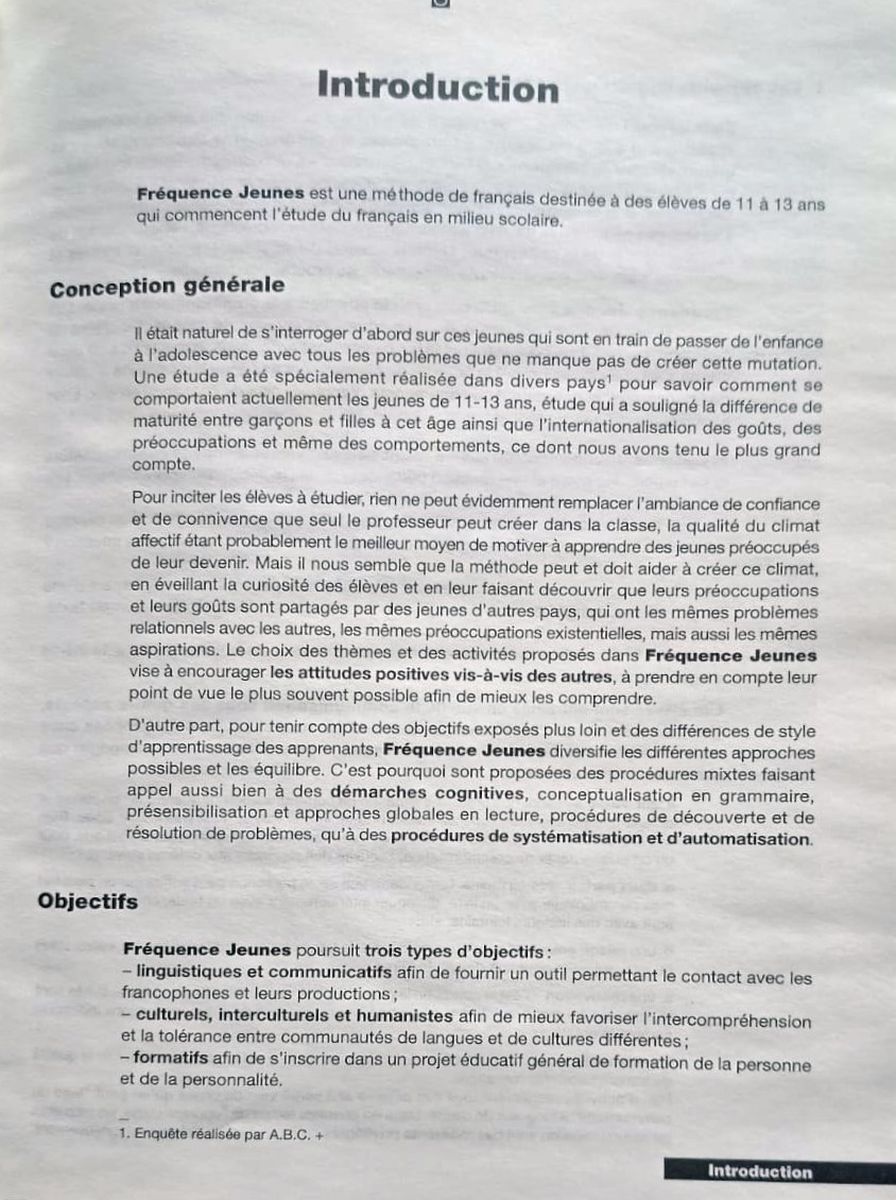 Frequence Jeunes 1 guide du professeur