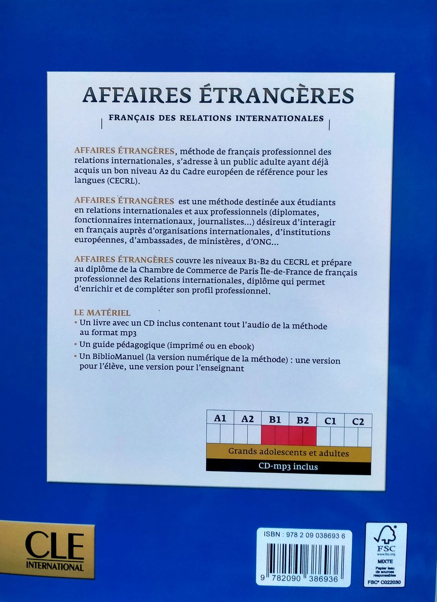 Affaires etrangeres B1-B2 Guide pedagogique