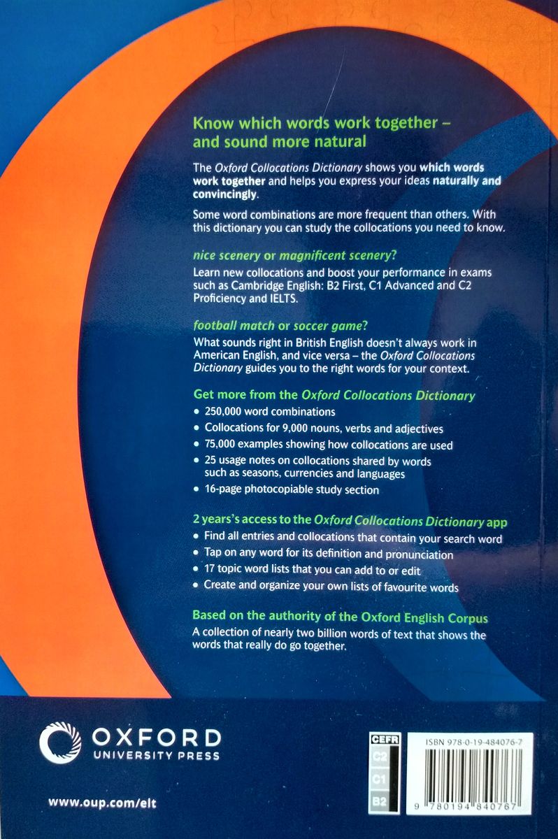 Oxford Collocations Dictionary for Students of English 2nd edition