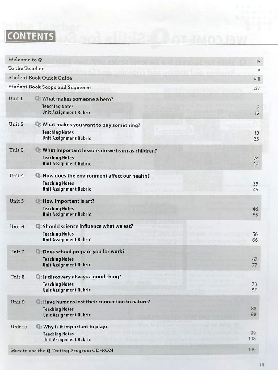 Q Skills for Success Reading and Writing 4 Teacher's Book Pack