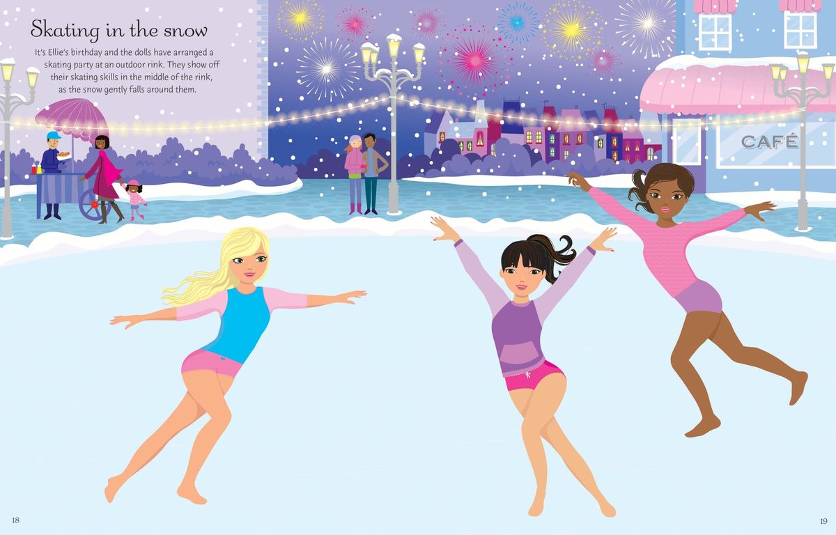Usborne Sticker Dolly Dressing Ice Skaters