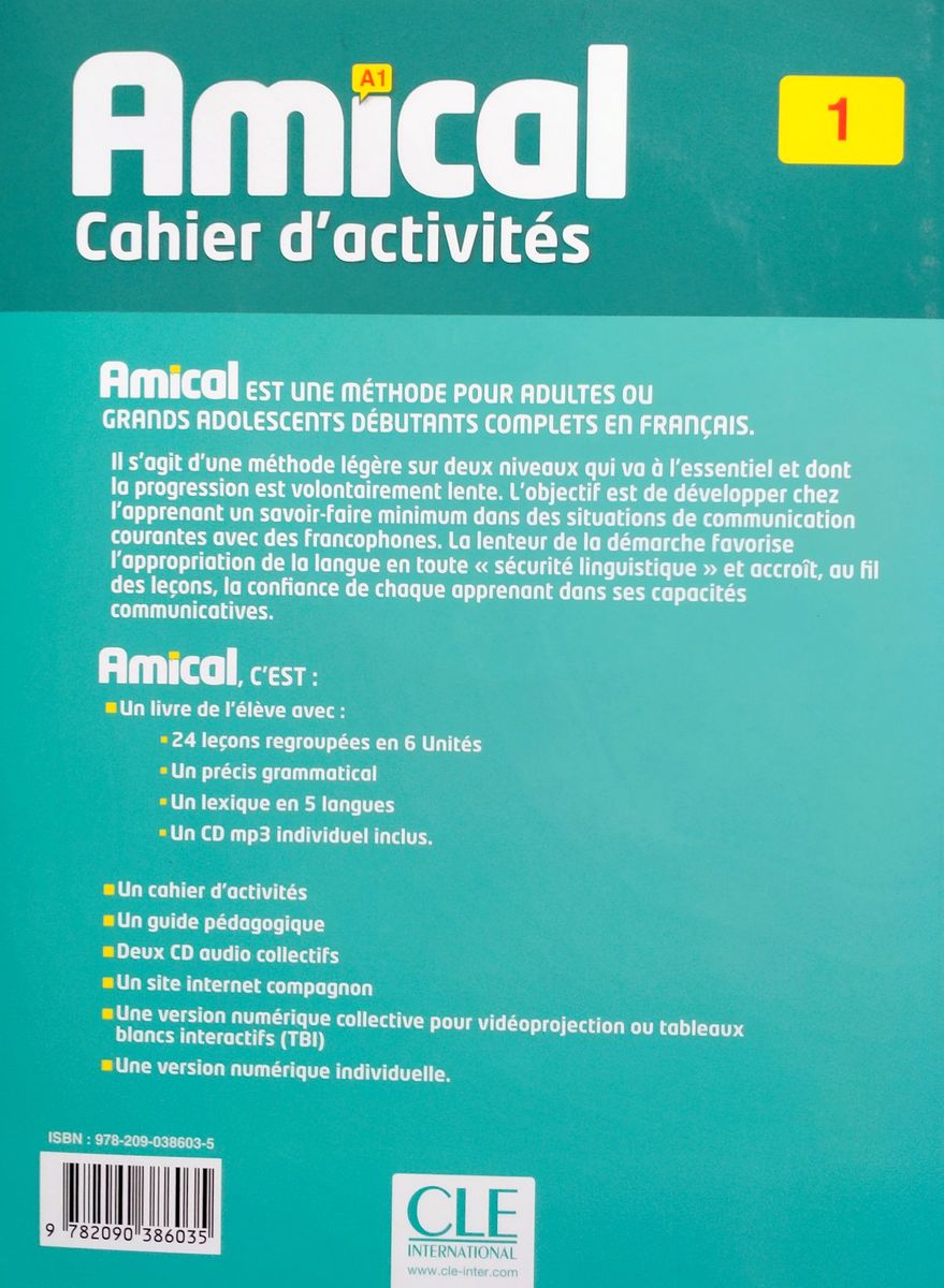 Amical 1 A1 Cahier d'activites + CD