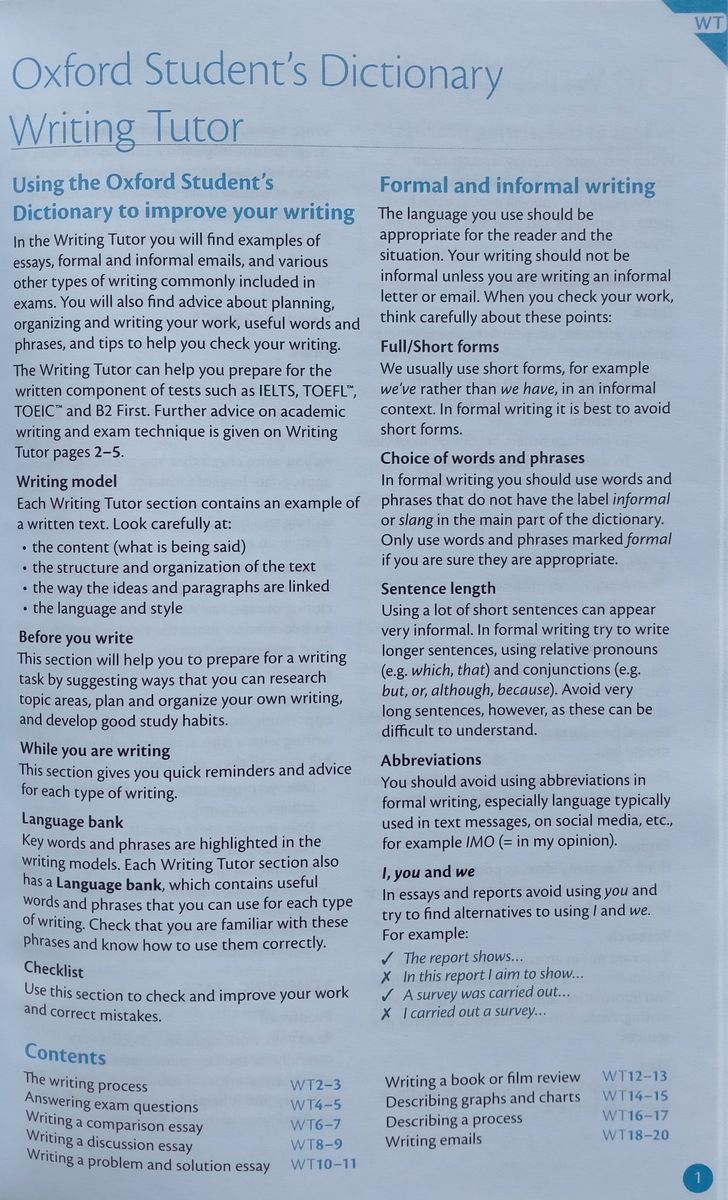 Oxford Student's Dictionary Paperback