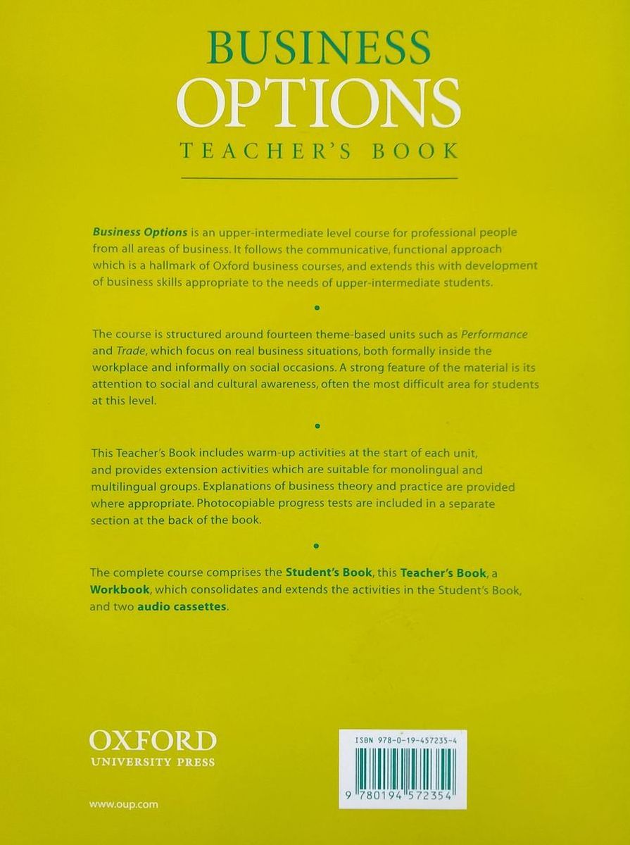Business Options Teacher's Book