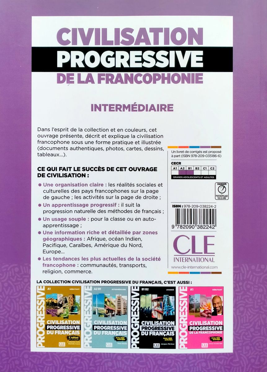 Civilisation Progressive de la Francophonie A2-B1 Intermediaire Livre