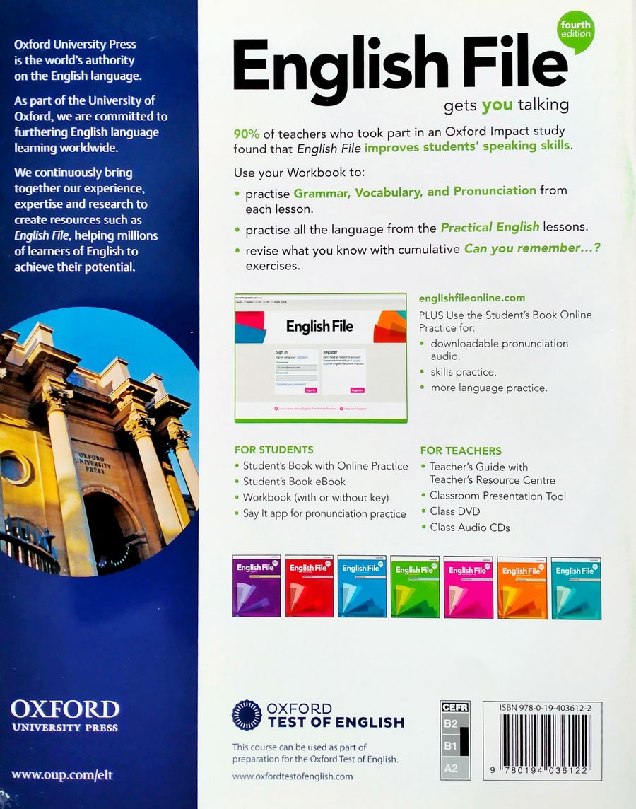 English File (4th edition) Intermediate  Workbook without key