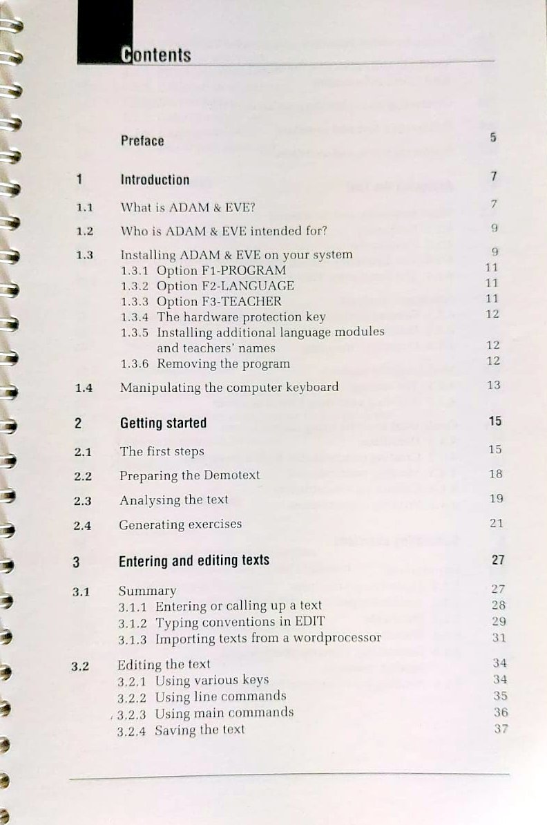 Adam and Eve Manual Teacher's Resource