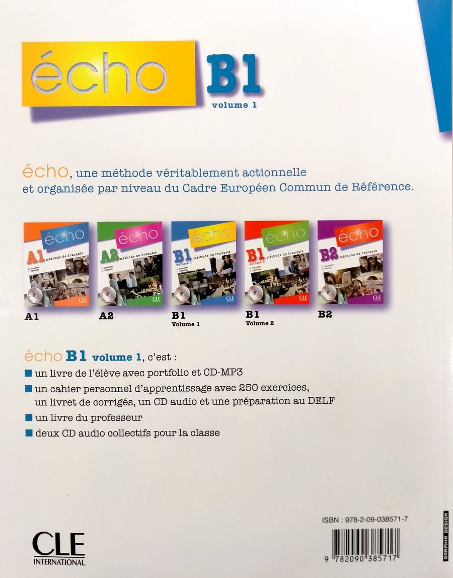 Echo Novelle edition B1.1 Livre de l'eleve + Portfolio + DVD-ROM
