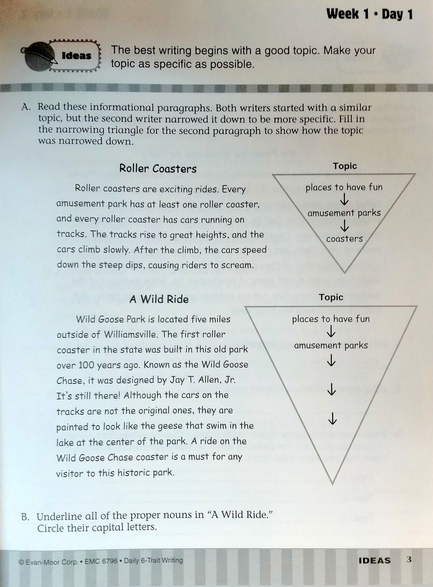 Daily 6-Trait Writing Grade 6 Student Workbook