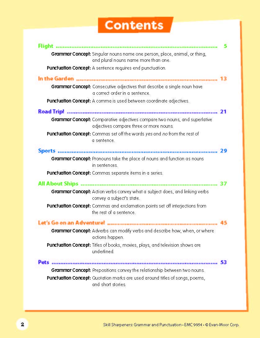 Skill Sharpeners Grammar and Punctuation Grade 4