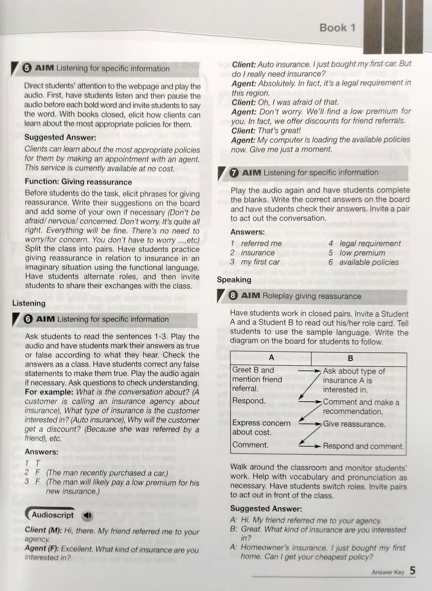 Career Paths Insurance Teacher's Guide