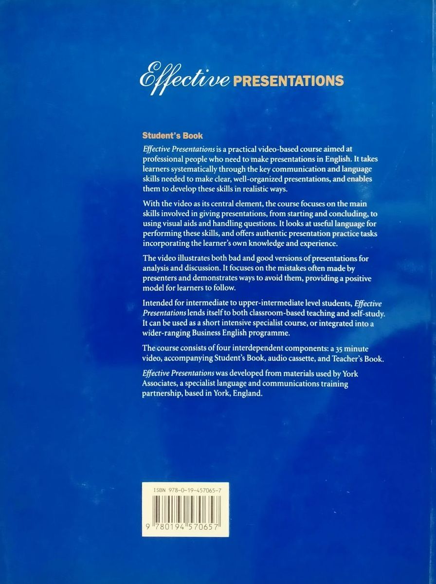 Effective Presentations Student's Book