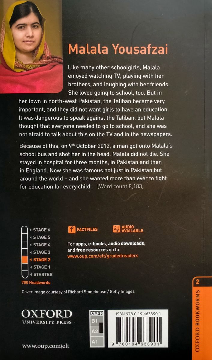 Oxford Bookworms Factfiles 2 Malala Yousafzi with Audio Download (access card inside)