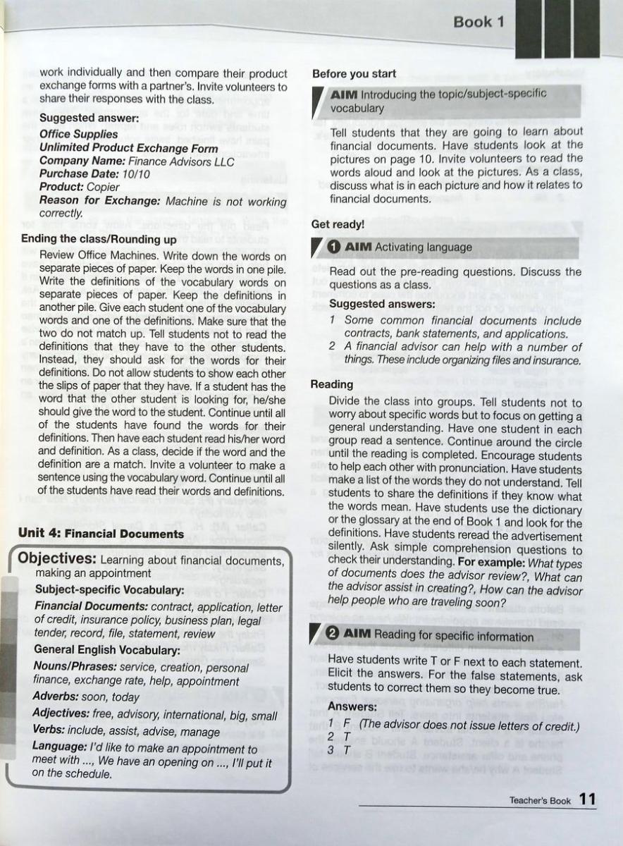 Career Paths Finance Teacher's Guide
