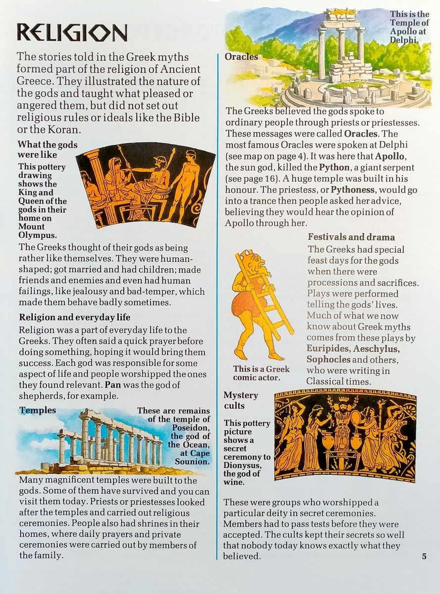 Usborne Illustrated Guide to Greek Myths and Legends