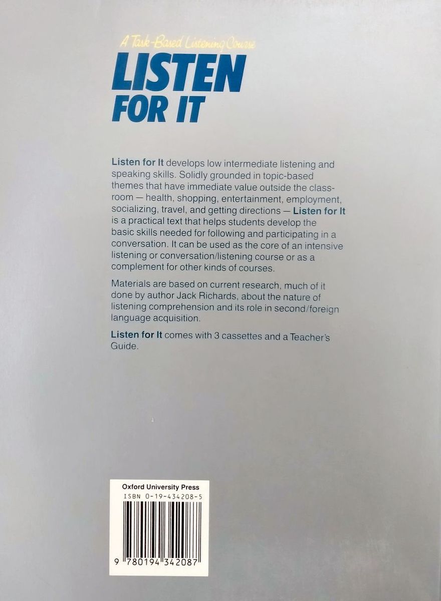 Listen for It Student's Book