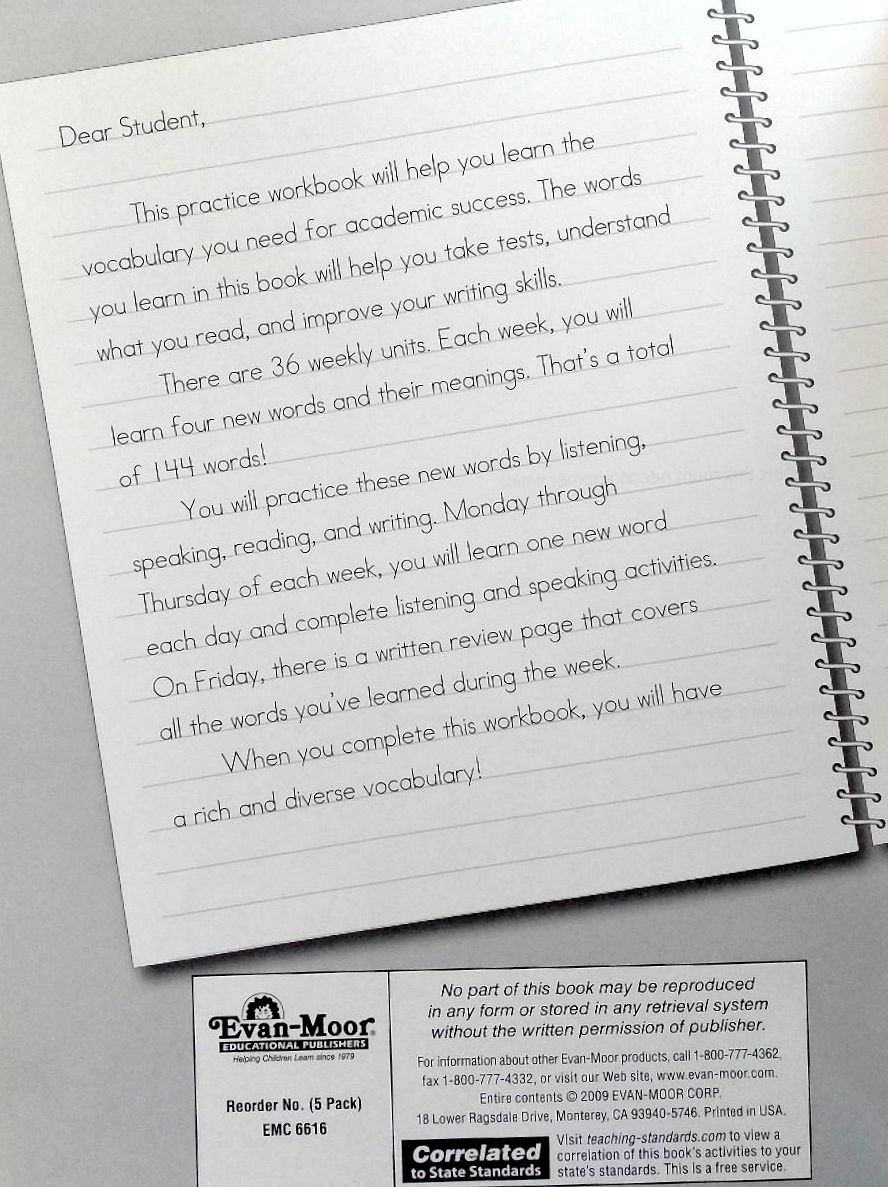 A Word a Day Grade 6 Student Workbook