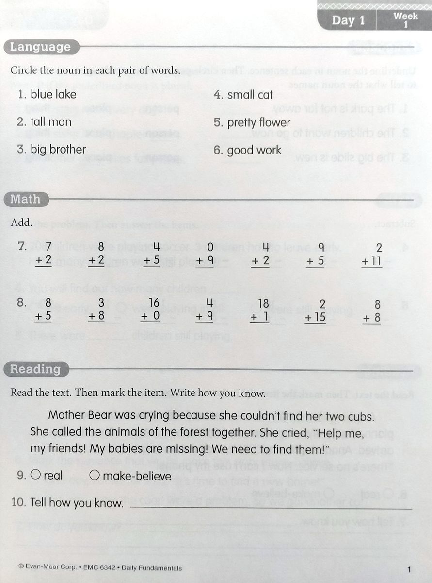 Daily Fundamentals Grade 2 Student Workbook