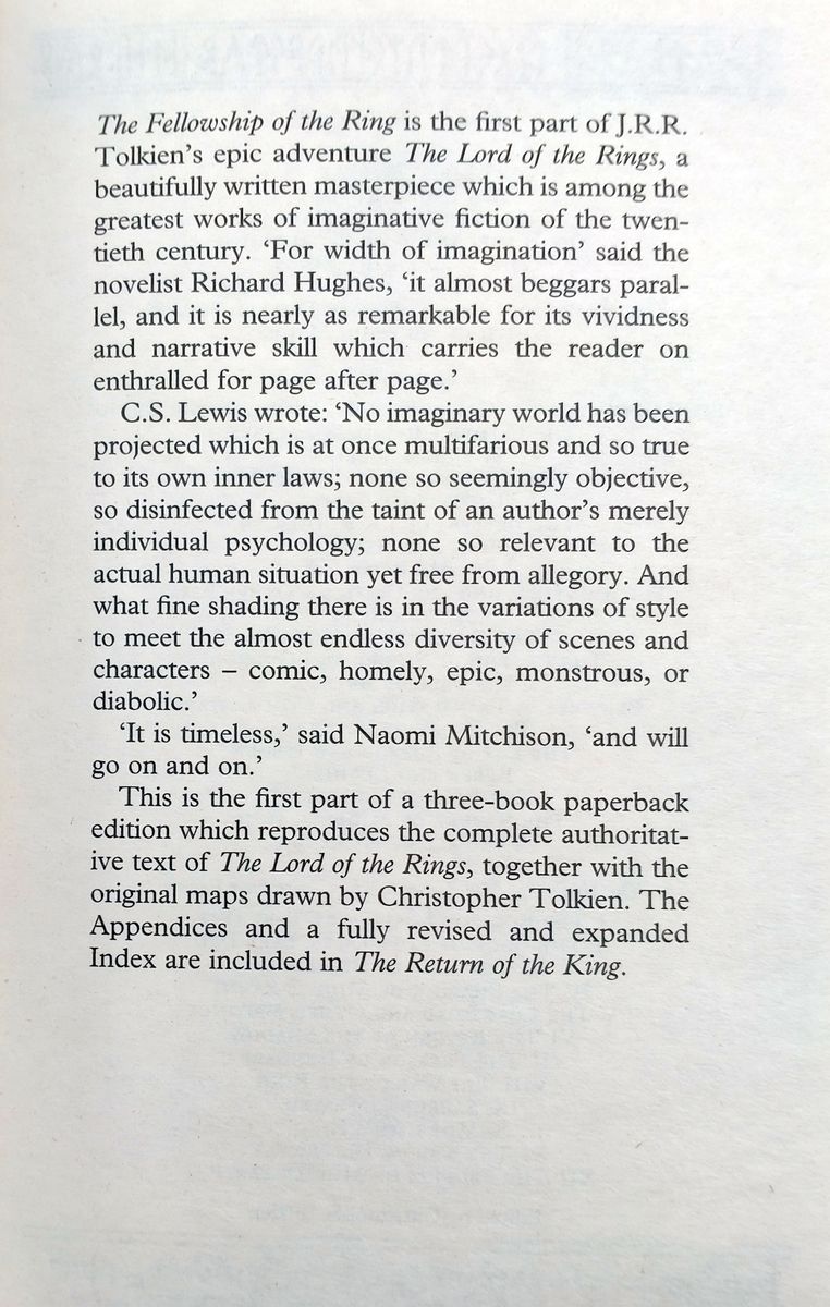 The Fellowship of the Ring (The Lord of the Rings, Part 1)