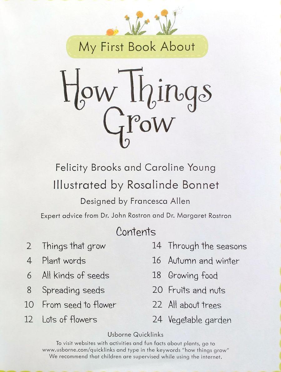 My First Book About How Things Grow Sticker Book