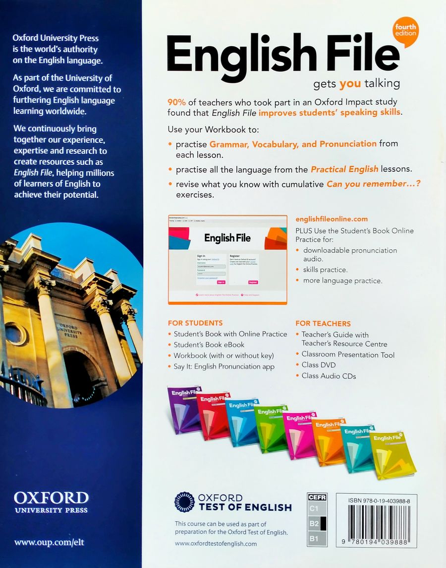 English File (4th edition) Upper-Intermediate Workbook with key купить  недорого в интернет-магазине - RELOD | ISBN 9780194039888