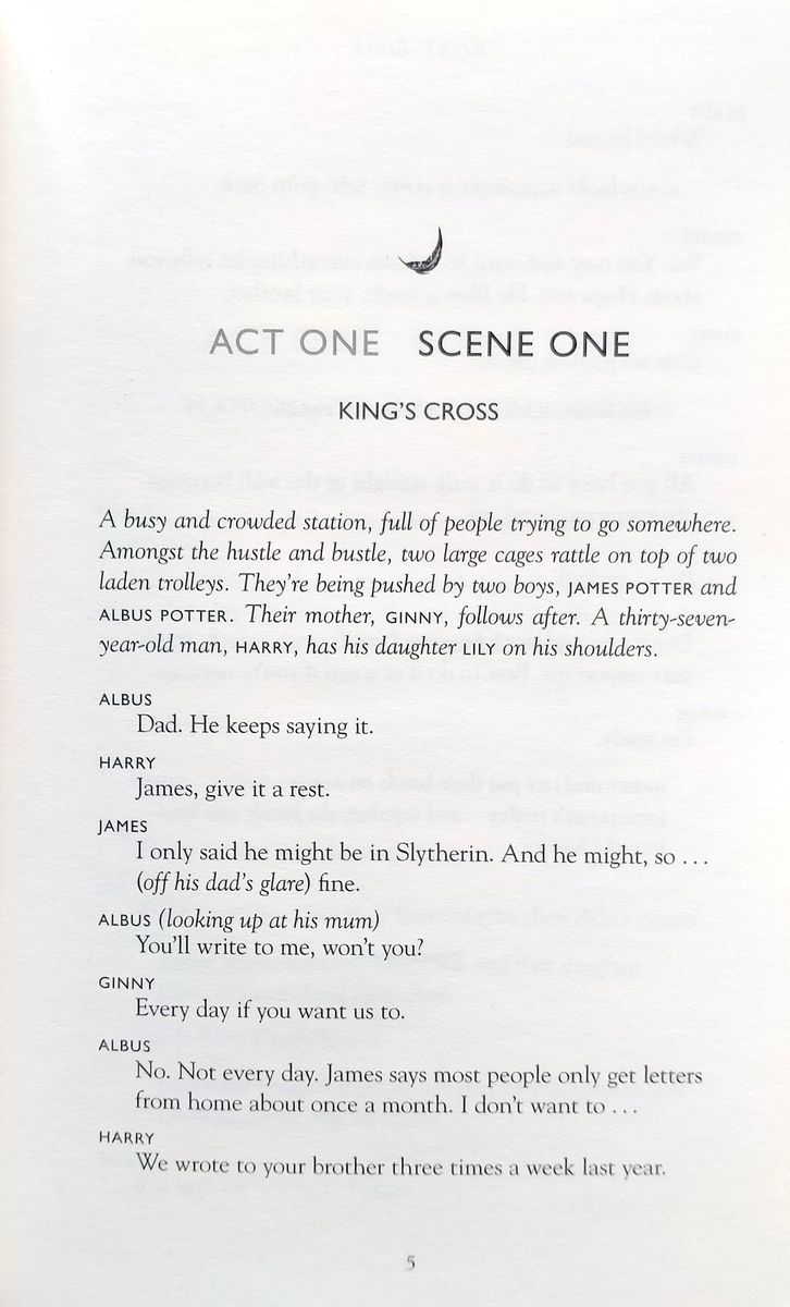 Harry Potter and the Cursed Child Parts One and Two Playscript