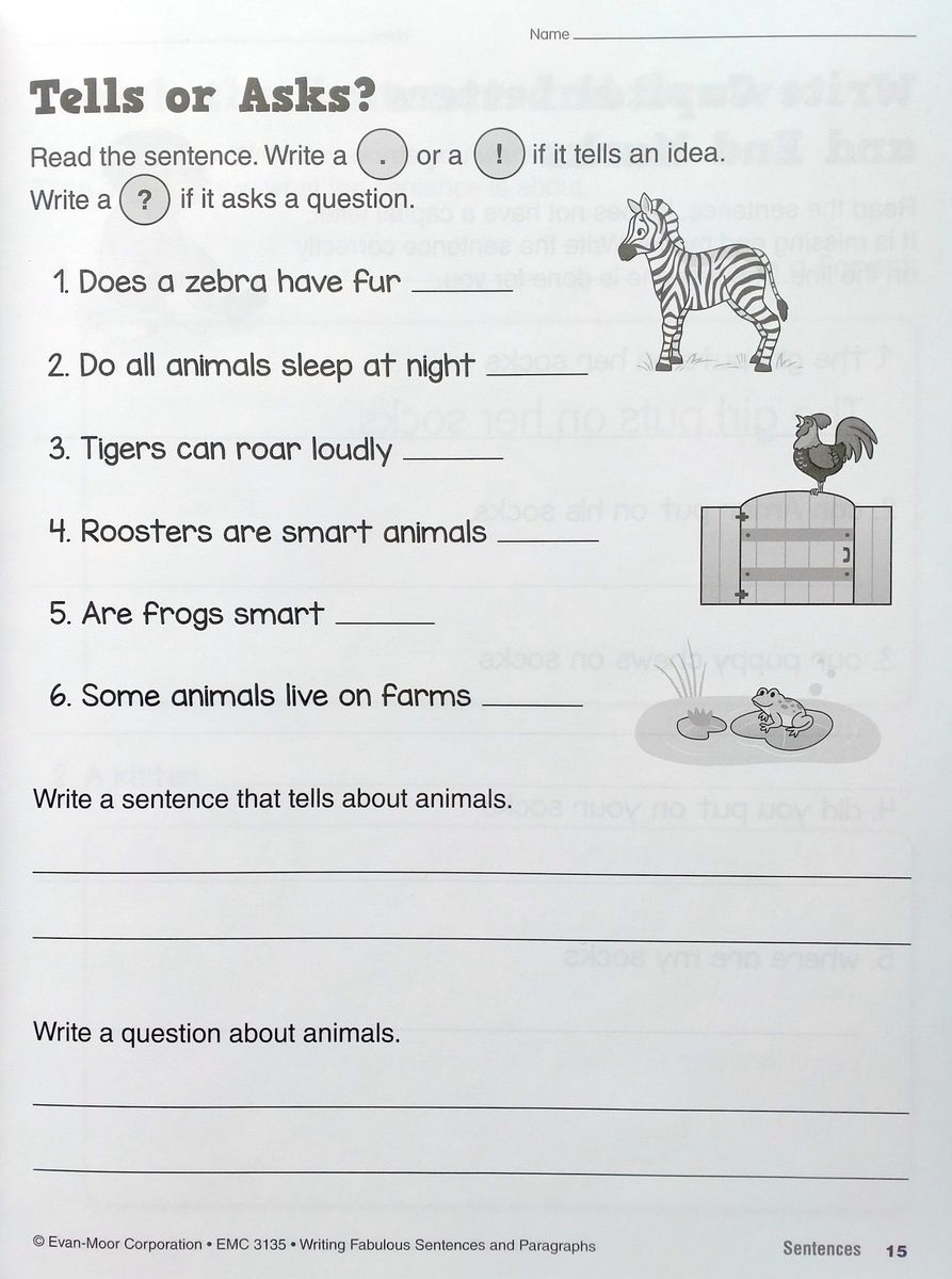 Writing Fabulous Sentences & Paragraphs Grades 1-3