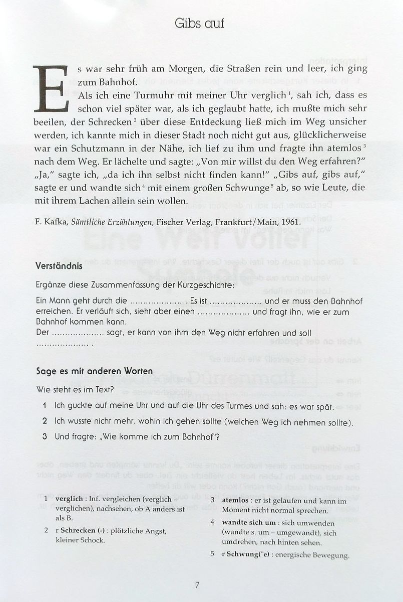 Kurzgeschichten Einstieg in die Literatur durch die Kurzgeschichte