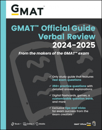 GMAT Official Guide Verbal Review 2024-2025 Book + Online Question Bank