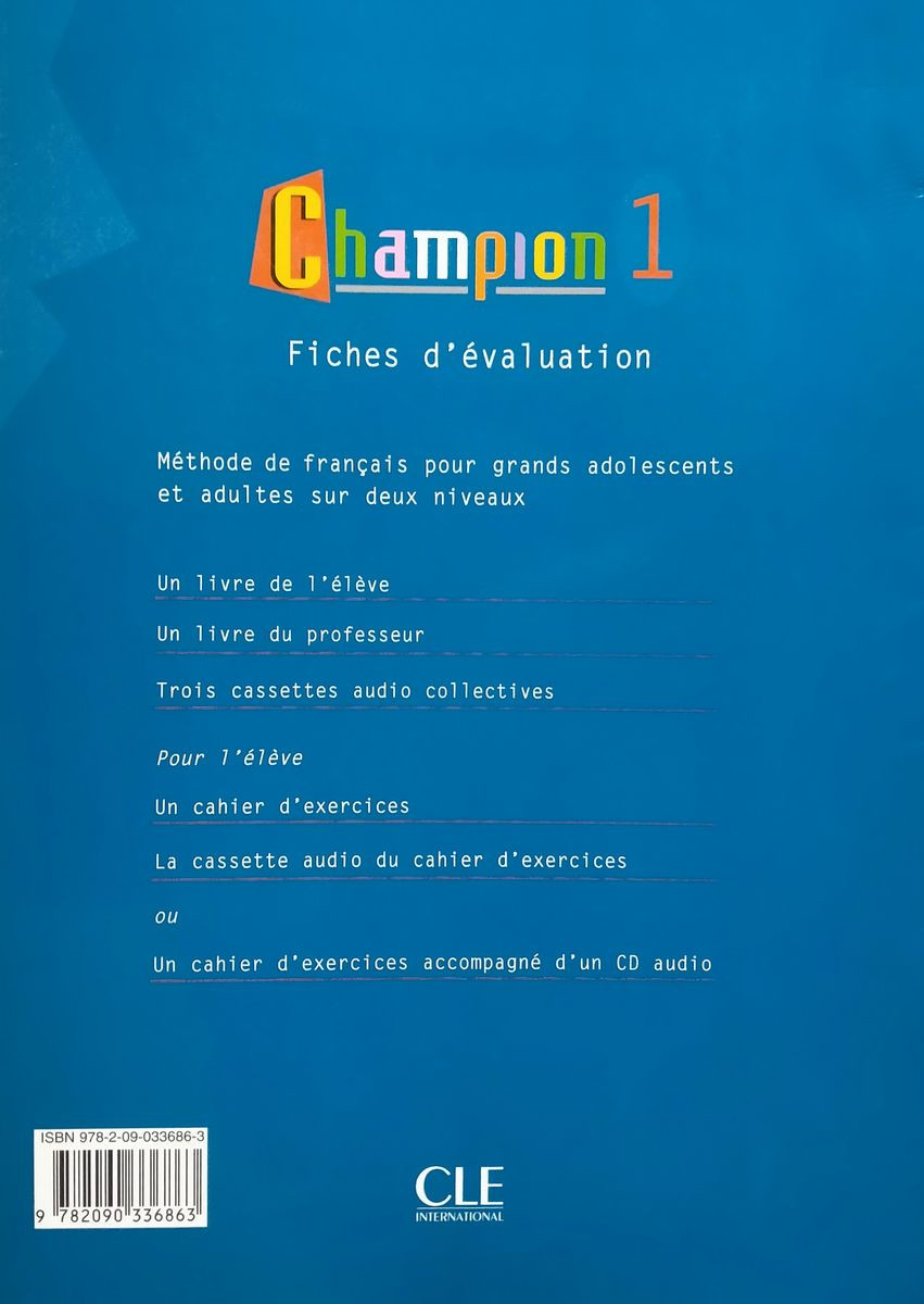 Champion 1 nouvelle edition Fichier d'evaluation