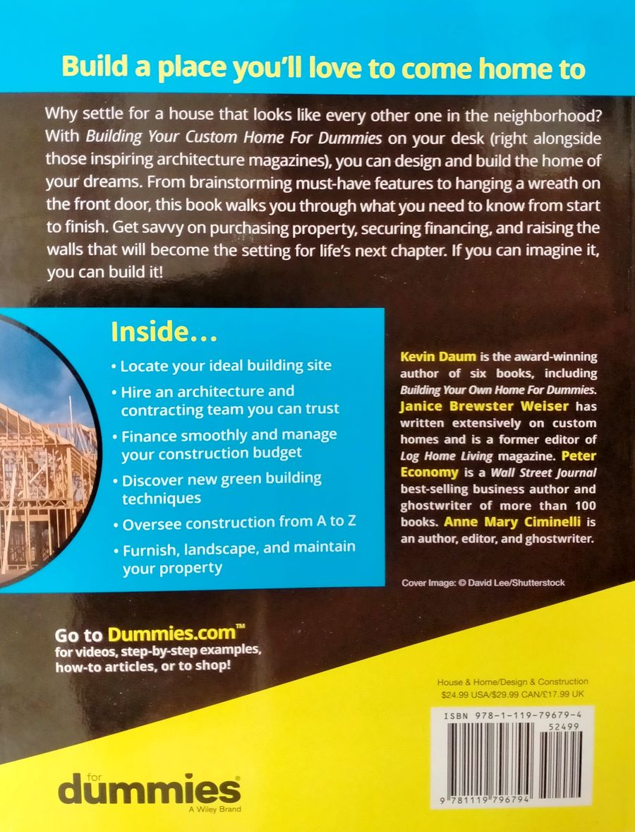 Building Your Custom Home For Dummies